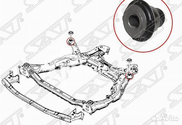 Сайлентблок передней балки mazda 6 GH 2008-2013