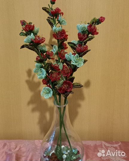 Цветы из бисера