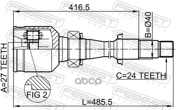 ШРУС внутренний правый 27x40x24 (toyota camry A