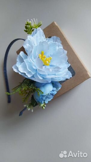 Ободок ручной работы. Цветы для волос