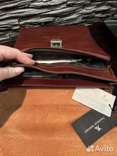 Мужской кожаный портфель francesco marconi