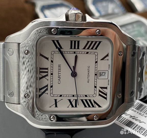 Часы Cartier Santos white