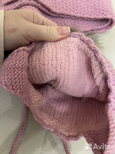 Комплект шапка, шарф, варежки