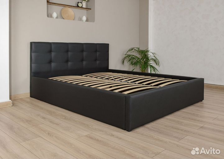 Кровать новая с матрасом 160х200 черная Роза