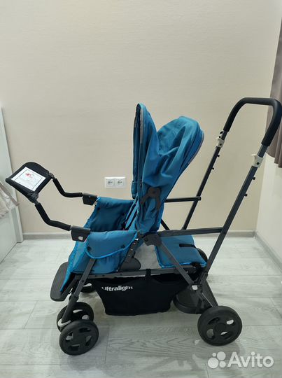 Коляска joovy ultralight для погодок, двухместная