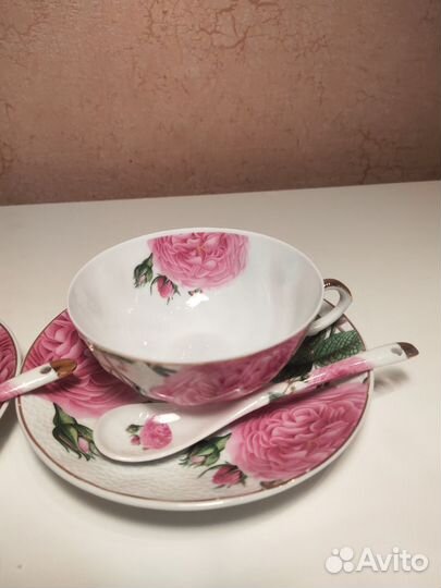 Чайная пара из тонкого фарфора