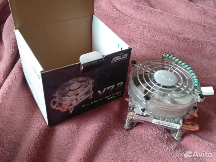 Кулер asus V72 на тепловых трубках LGA 775