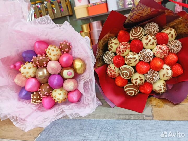 Клубничные букеты