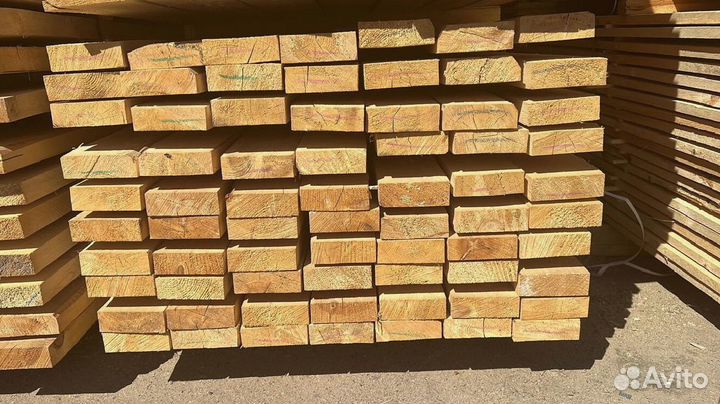 Доска обрезная естественной влажности 75х200х6000