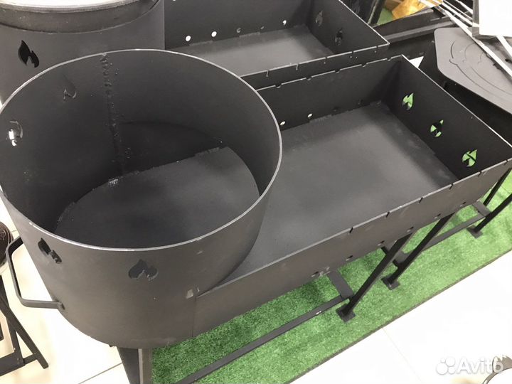 Мангал с печью под казан