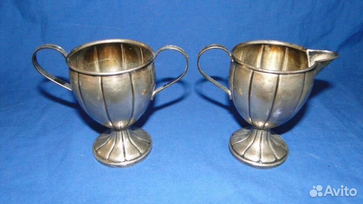 Набор молочник + сахарница серебро 925 до 1940г