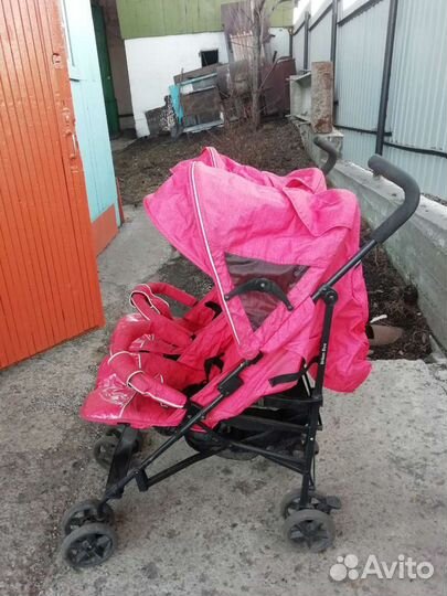 Коляска трость для двойни