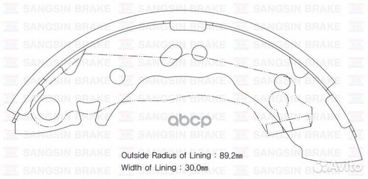Колодки тормозные барабанные sangsin brake SA06