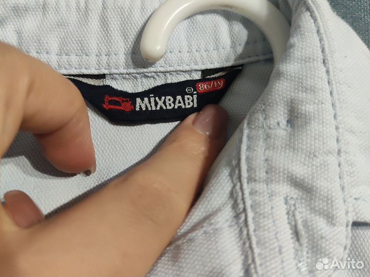 Рубашка голубая 86 р