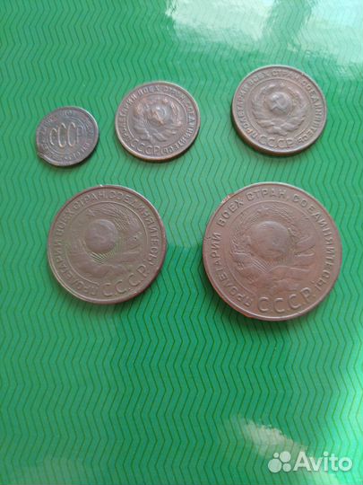 Лот медных монет ссср-1924-27гг