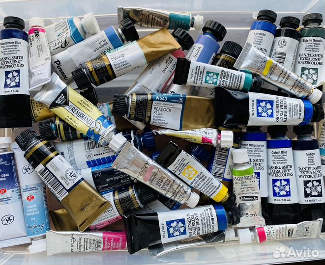 Акварель на разлив и остатки тюбиков