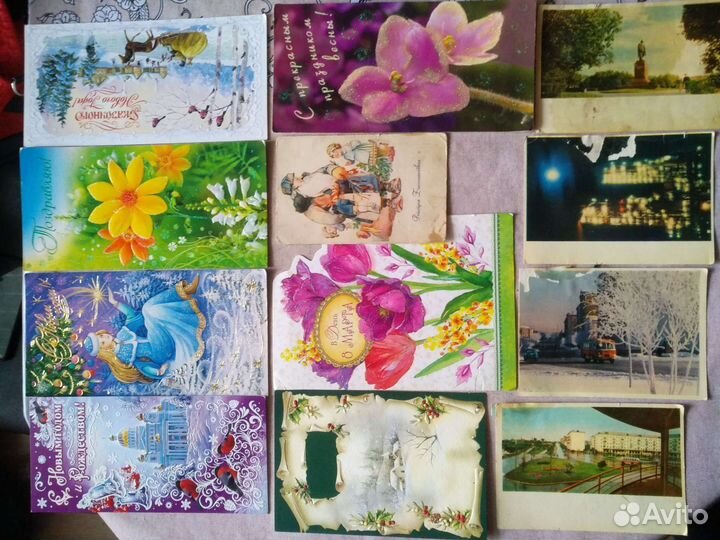 Открытки советские СССР почтовые карточки 60шт