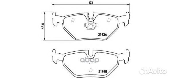 Колодки тормозные дисковые зад P06025 Brembo