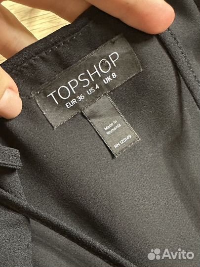 Платье черное мини Topshop xs s