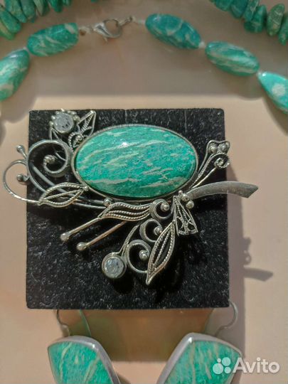 Винтажные украшения из амазонита