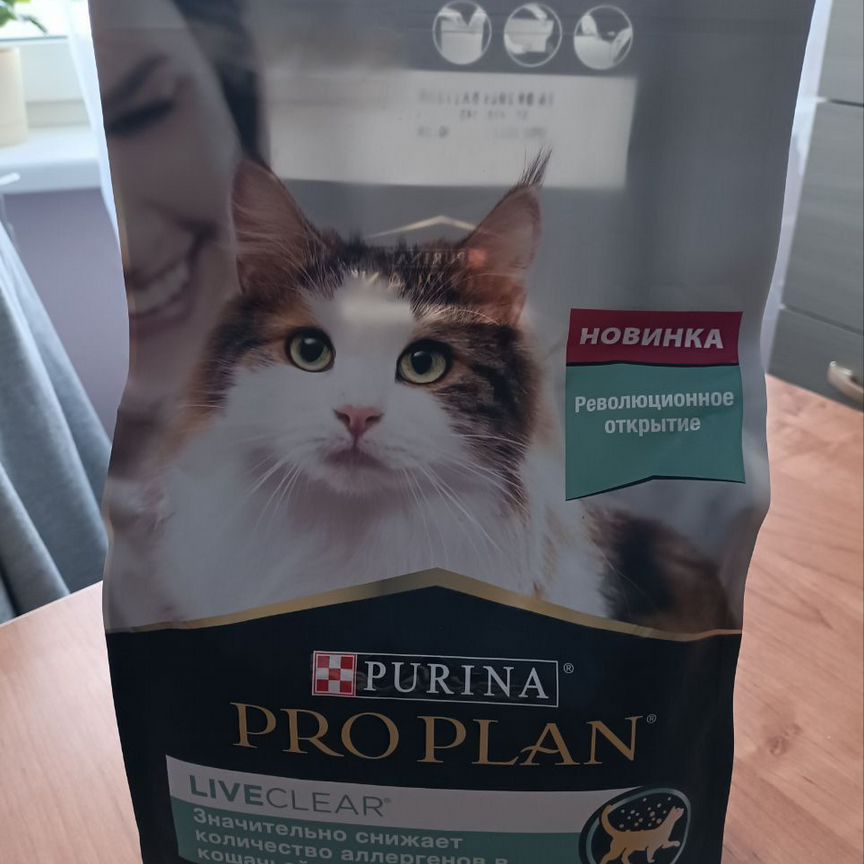 Корм для кошек. Live clear pro plan