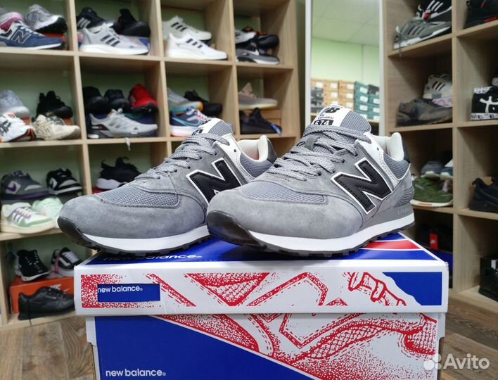 Кроссовки мужские NB 574 натуральная замша 41-46