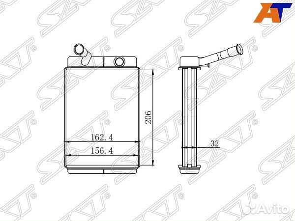 Радиатор отопителя салона toyota camry europe/russ