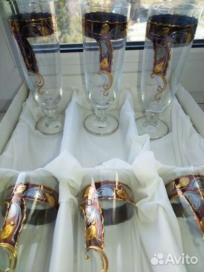 Фужеры Чехословакия. Вазы Югославия