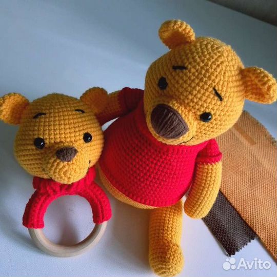 Винни пух игрушка и погремушка