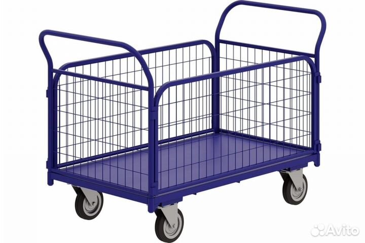 Тележка платформенная с сетчатыми бортами тс