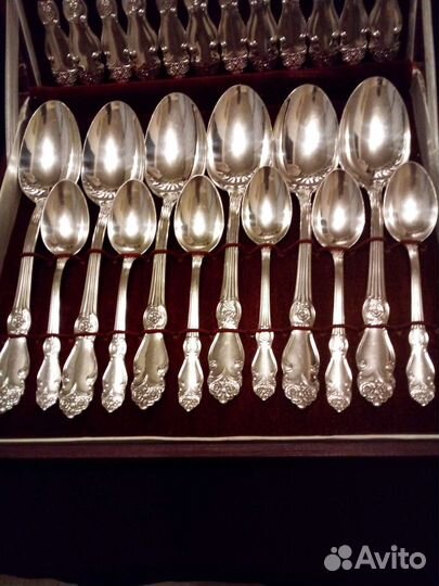 Набор столовых приборов серебряная роза