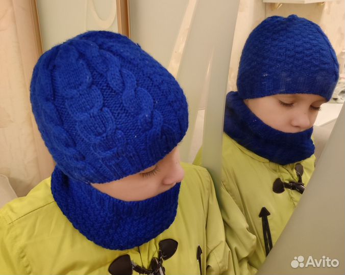 Шапка и снуд д/мальчика 3-6 лет