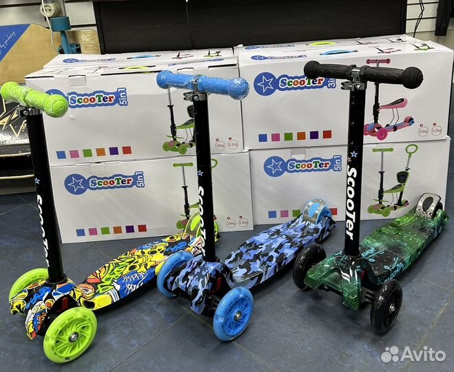 Самокат детский трехколесный новый scooter 21 st