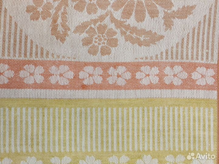 Скатерть лен СССР двухсторонний жаккард