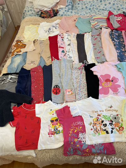 Вещи для девочки пакетом 68,74,80,86,92,98