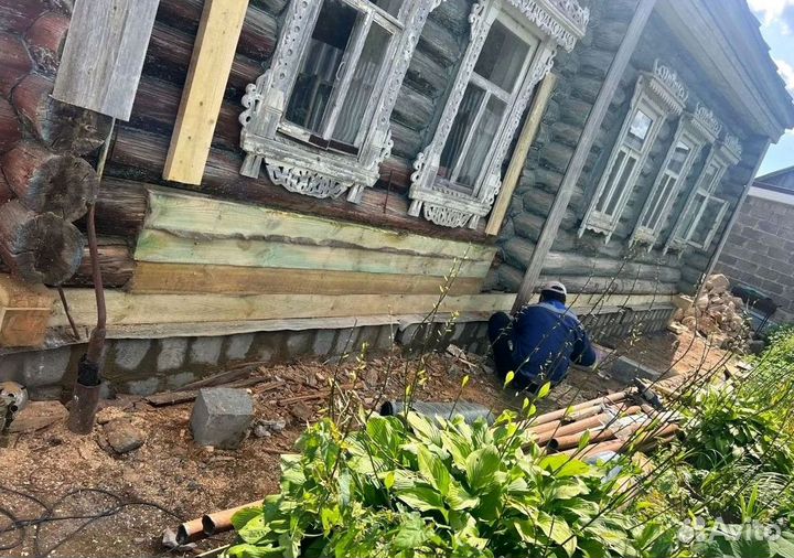 Реставрация дома Замена венцов лаг Ремонт пола