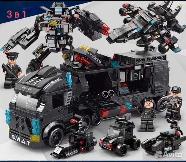Конструктор Лего Спецназ Будущего 3 в 1 (Новый)