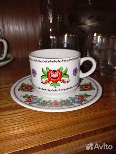 Чашка с блюдцем Дулево редкая