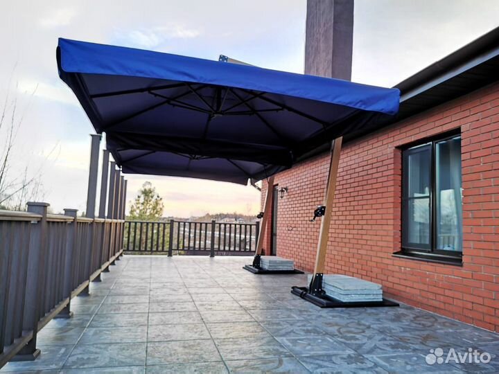 Зонт для дачи. Уличный зонт. Зонт боковой
