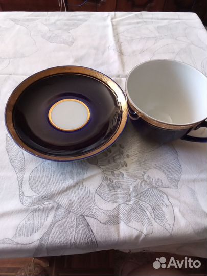 Чашка с блюдцем лфз cobalt