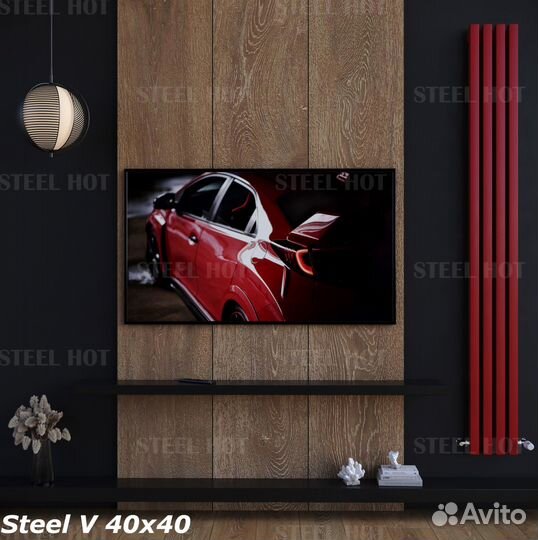 Вертикальный дизайнерский радиатор Steel-Hot от пр
