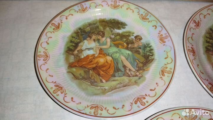 3 тарелки гдр Мадонна сервиз столовый 19см