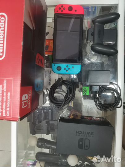Nintendo switch прошитая+128гб