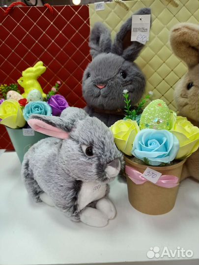 Мягкие игрушки заяц кролик новый