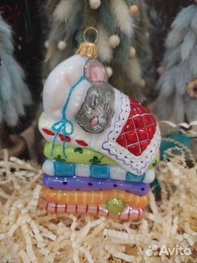 Ёлочная игрушка Польша стекло новая