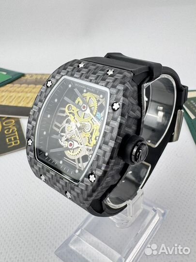 Часы Richard Mille черные скелетон