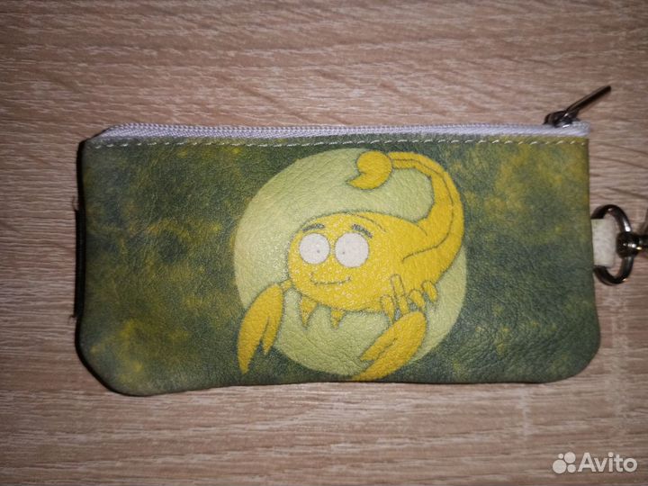 Ключница скорпион, Махаон, натуральная кожа