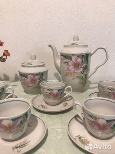 Сервиз чайно-кофейный, чайник, лимонница