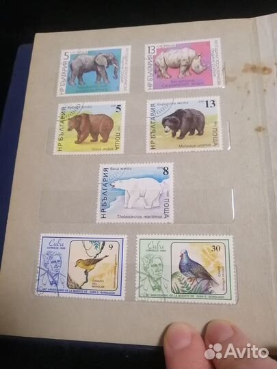 Коллекция советских марок в альбоме