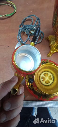 Самовар расписной электрический с заварником